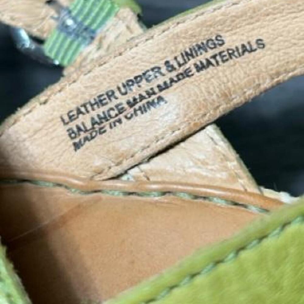 Born green leather platform sandals - Picture 5 of 6